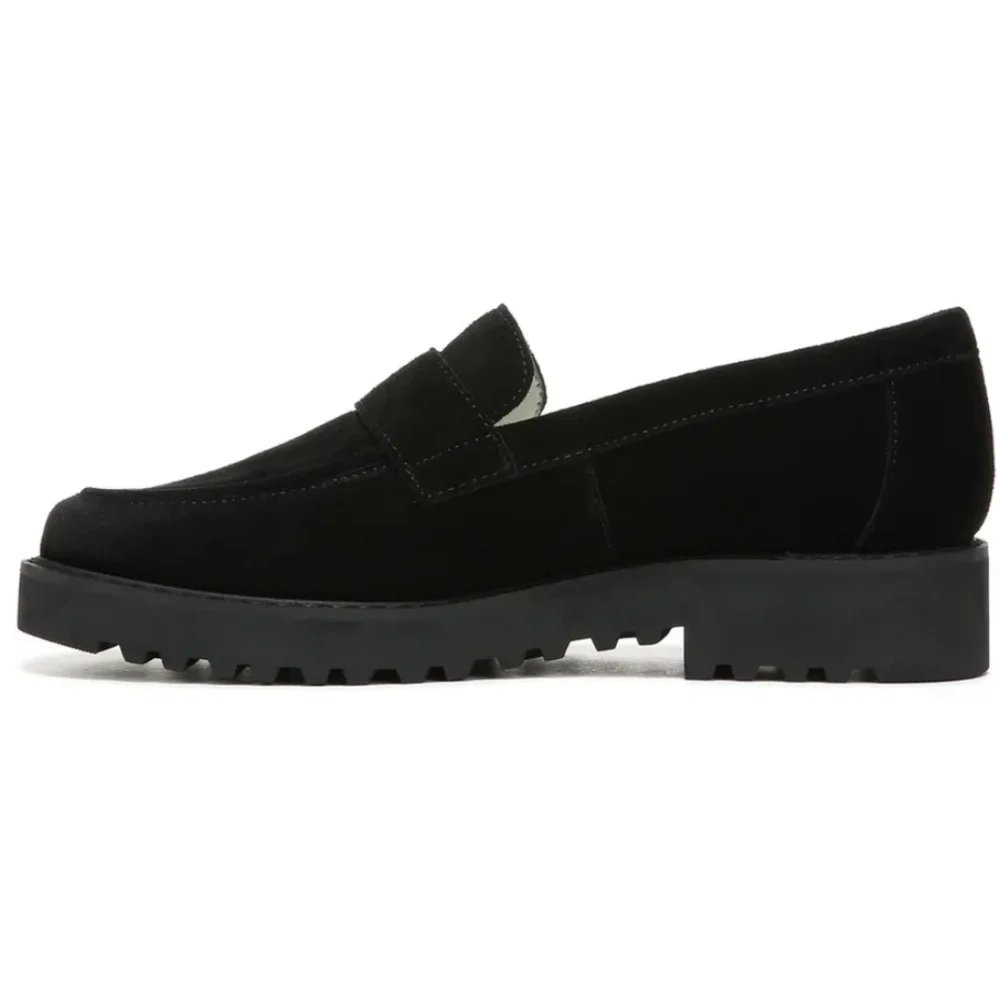 NWOT Franco Sarto Carol 3 Genuine Suede Loafers in Black Sz. 9.5 - Picture 4 of 13